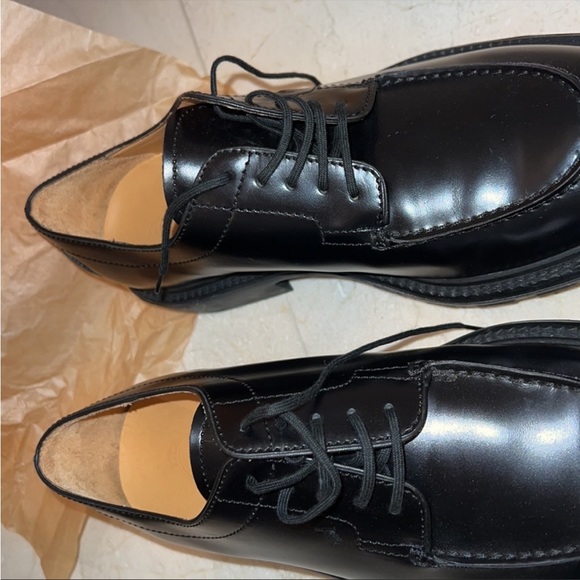 Men’s Tods Derby shoe black leather made in italy size 9 - Picture 11 of 13